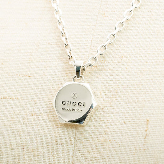 Gucci - Silver - Necklace - Hexagonal Pendant