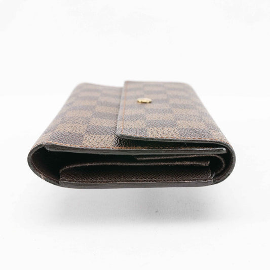 Authentic Louis Vuitton Brown Damier Trifold Wallet