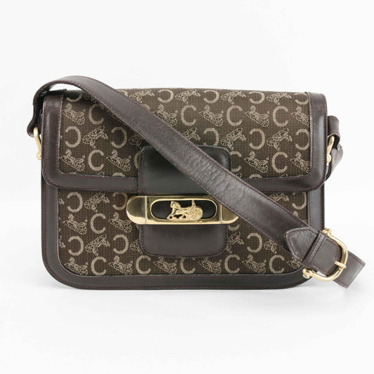 Vintage Celine Macadam Horse Carriage Shoulder Bag
