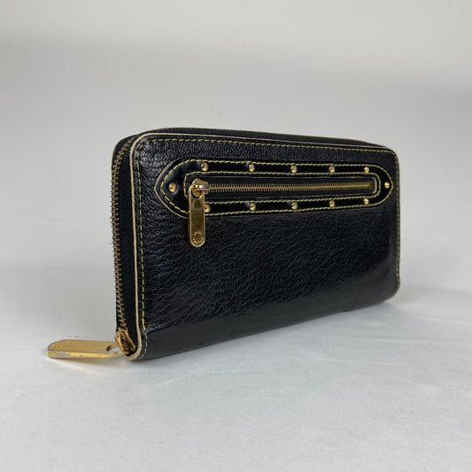 Louis Vuitton Suhali Leather Zippy Wallet Black