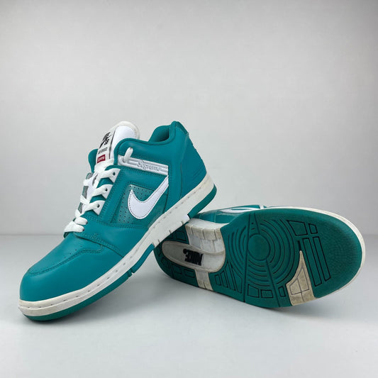 Nike Skateboarding Air Force 2 Low "Supreme" New Emerald AA0871-313