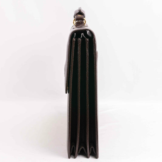 Gianni Versace - Classic Medusa Head Brown Leather briefcase