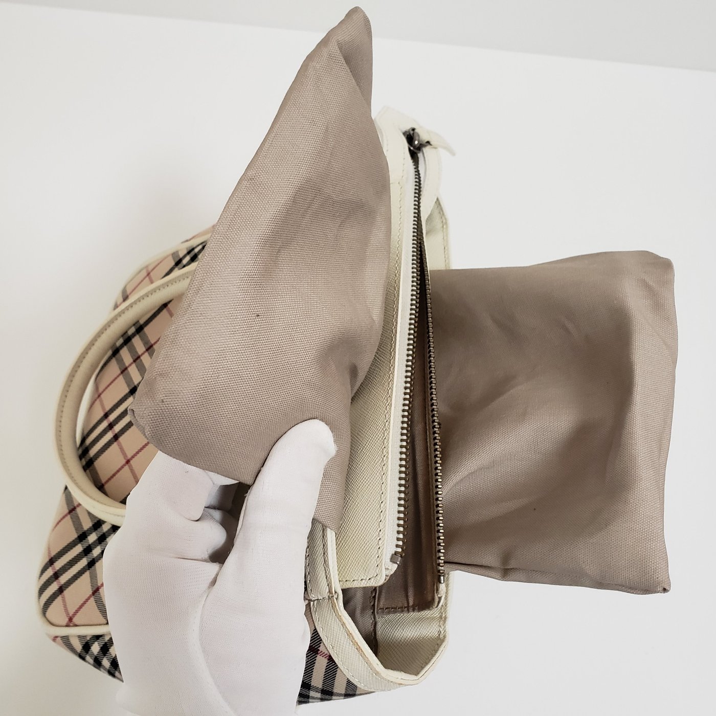 Burberry Novacheck canvas & leather handbag