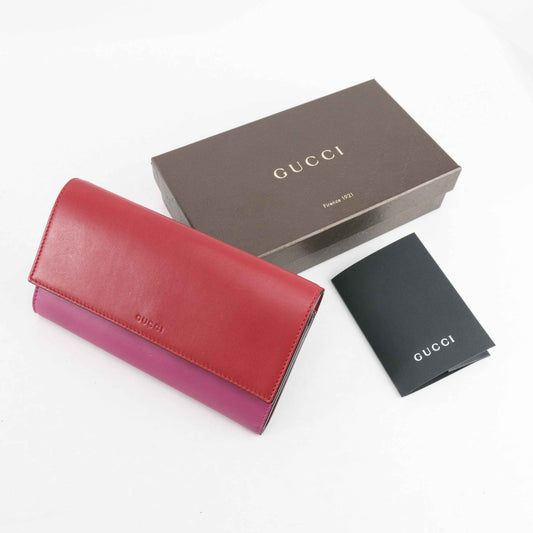 Gucci Bicolor Leather Continental Wallet