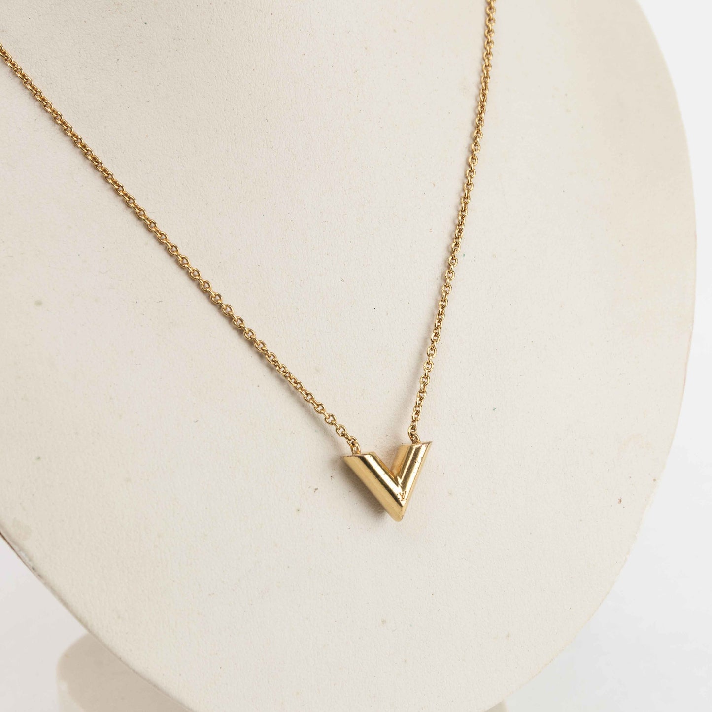 Louis Vuitton Essential V Gold-Tone Necklace