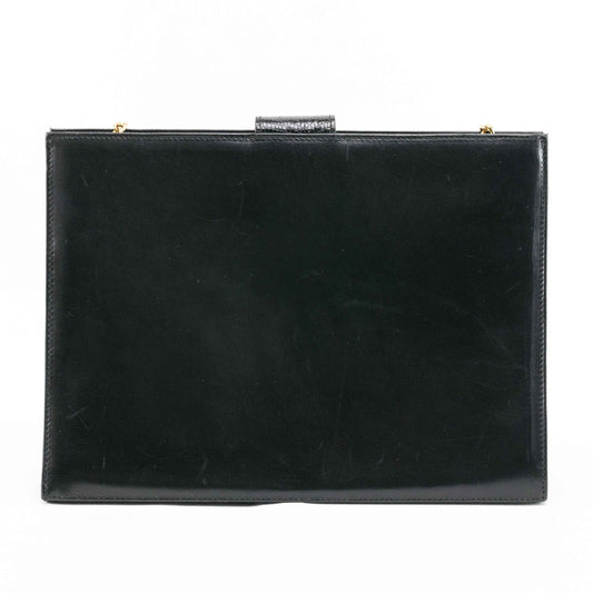 Salvatore Ferragamo Vintage Black Leather Shoulder Bag