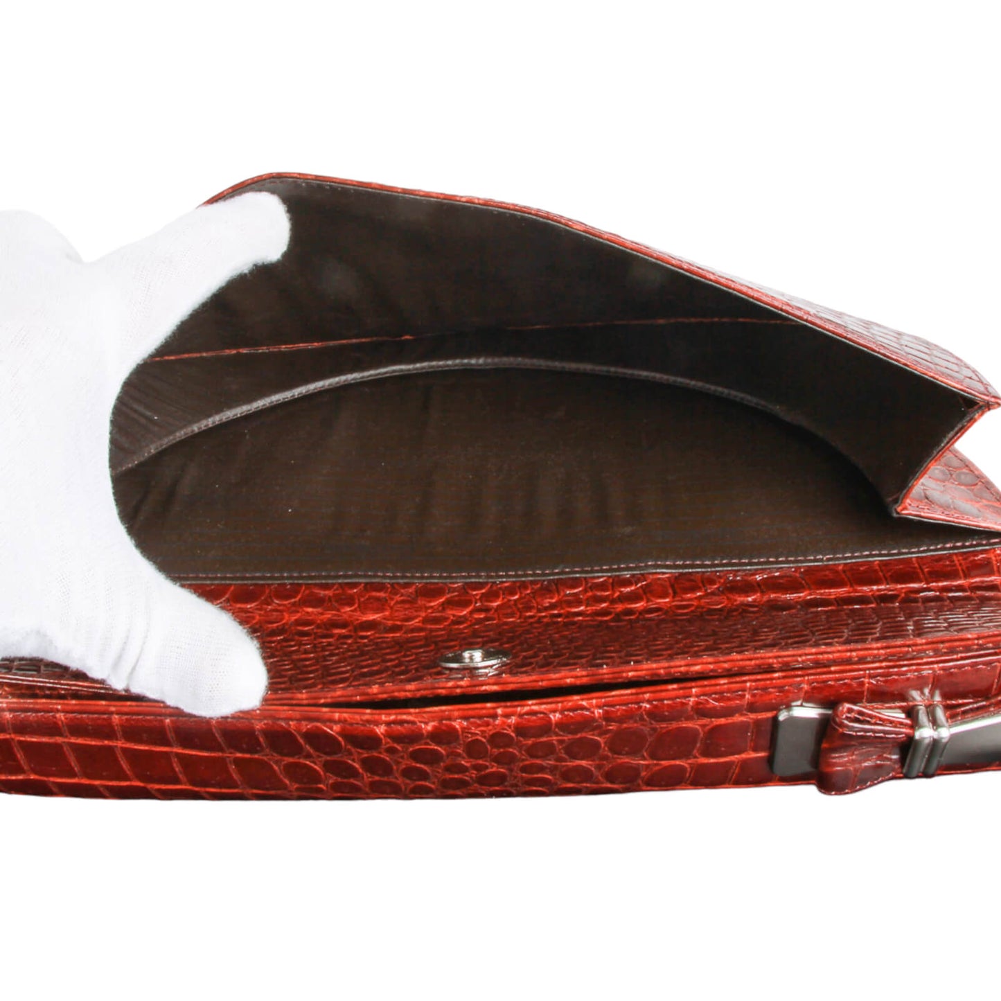 Gianni Versace black leather handbag soft briefcase