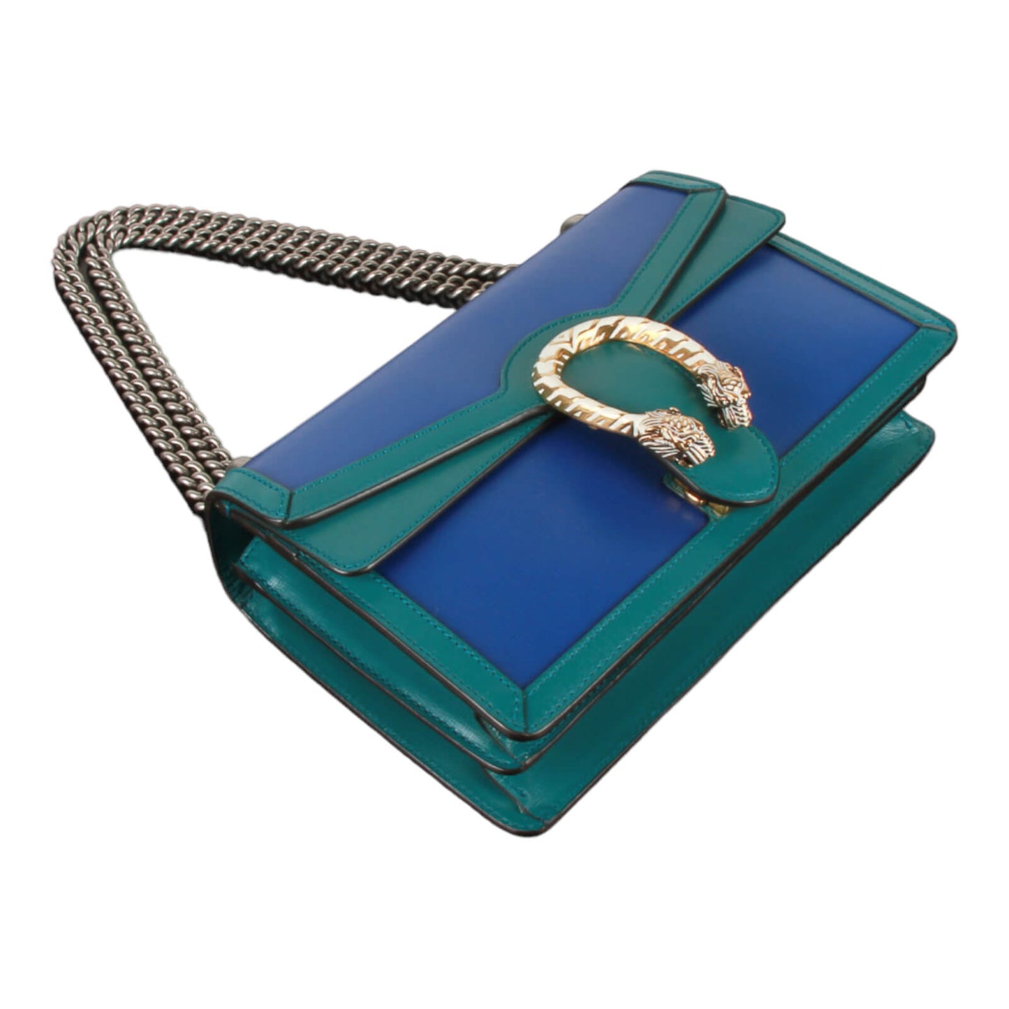 Authentic Gucci Limited Edition Green and Blue Dionysus Shoulder Bag