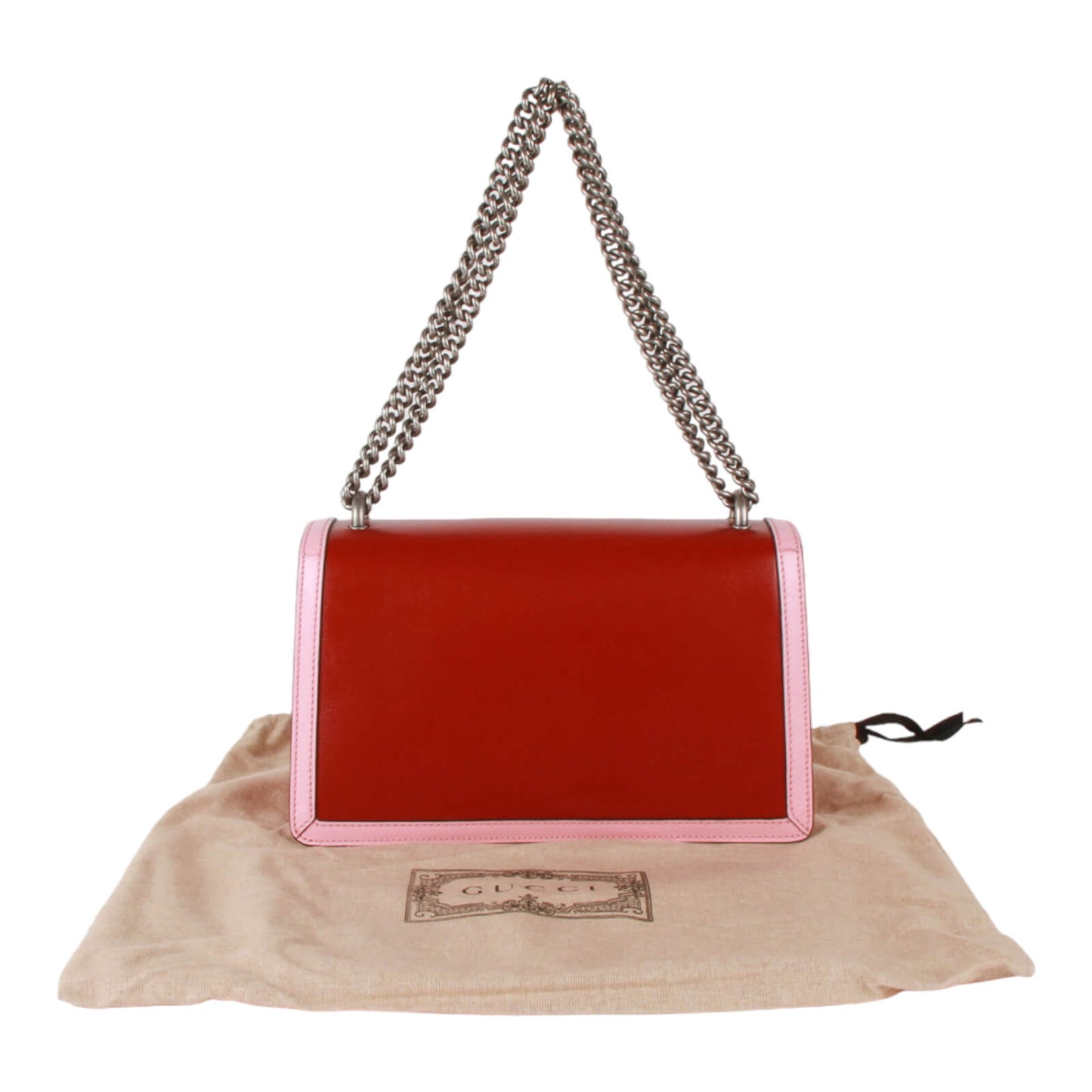 Authentic Gucci Azalea Calfskin Dionysus Cherry Red, Rose off white Shoulder Bag