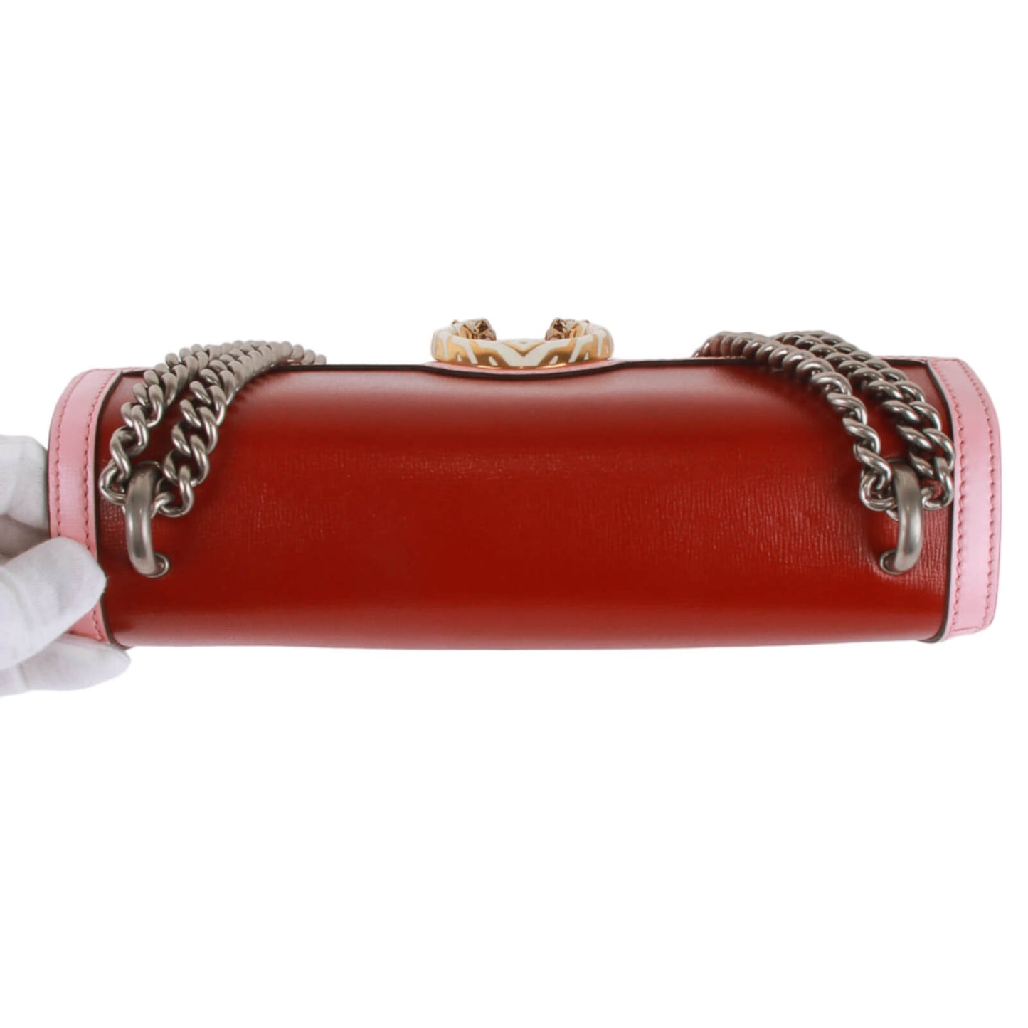 Authentic Gucci Azalea Calfskin Dionysus Cherry Red, Rose off white Shoulder Bag