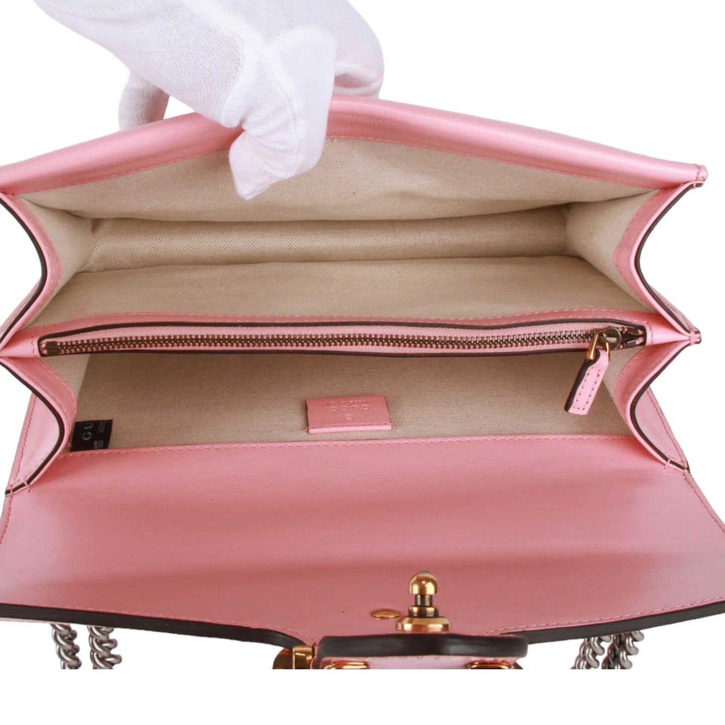 Authentic Gucci Azalea Calfskin Dionysus Cherry Red, Rose off white Shoulder Bag