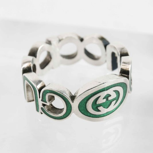 Gucci - Ring - Interlocking G Silver Ring Gucci Band Silver