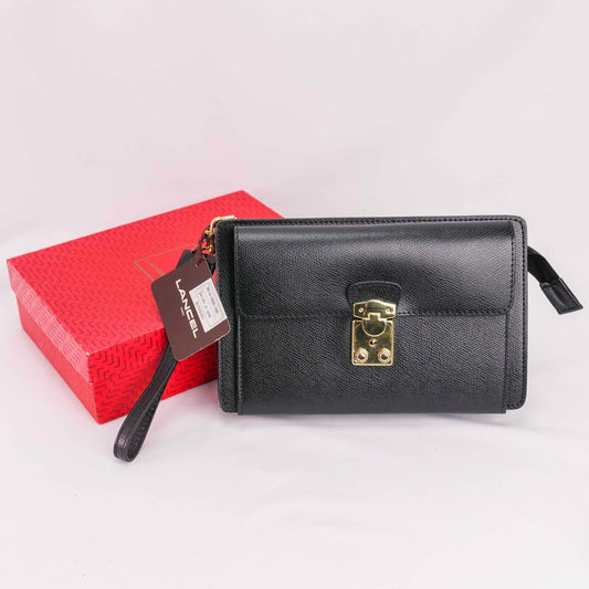 Authentic Lancel - Timeless - Clutch bag Black - Leather