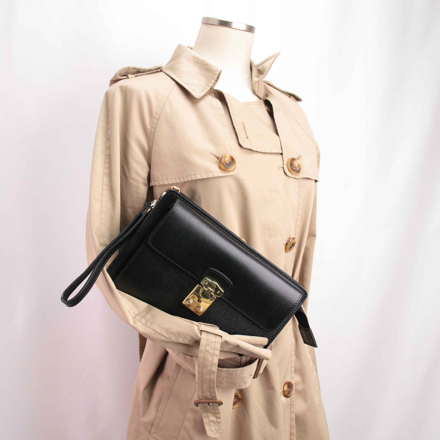 Authentic Lancel - Timeless - Clutch bag Black - Leather