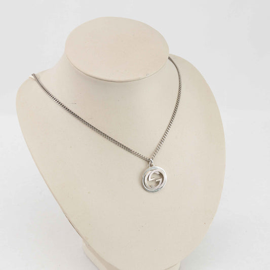 Gucci - Necklace - Gucci Interlocking G Pendant Necklace Silver