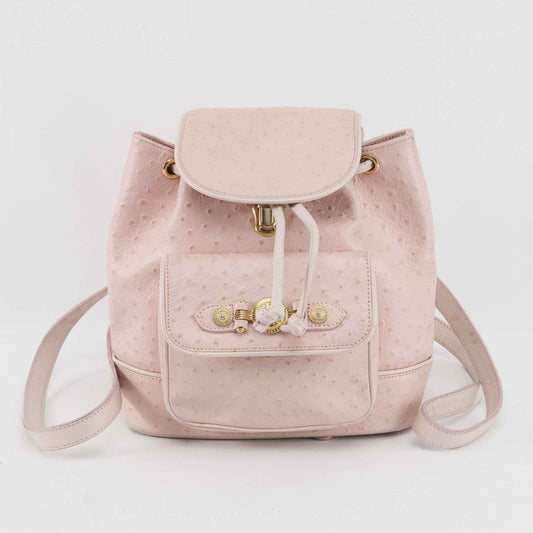 Gianni Versace - Gianni Versace Ostrich Leather Sun Medallion backpack - Backpack