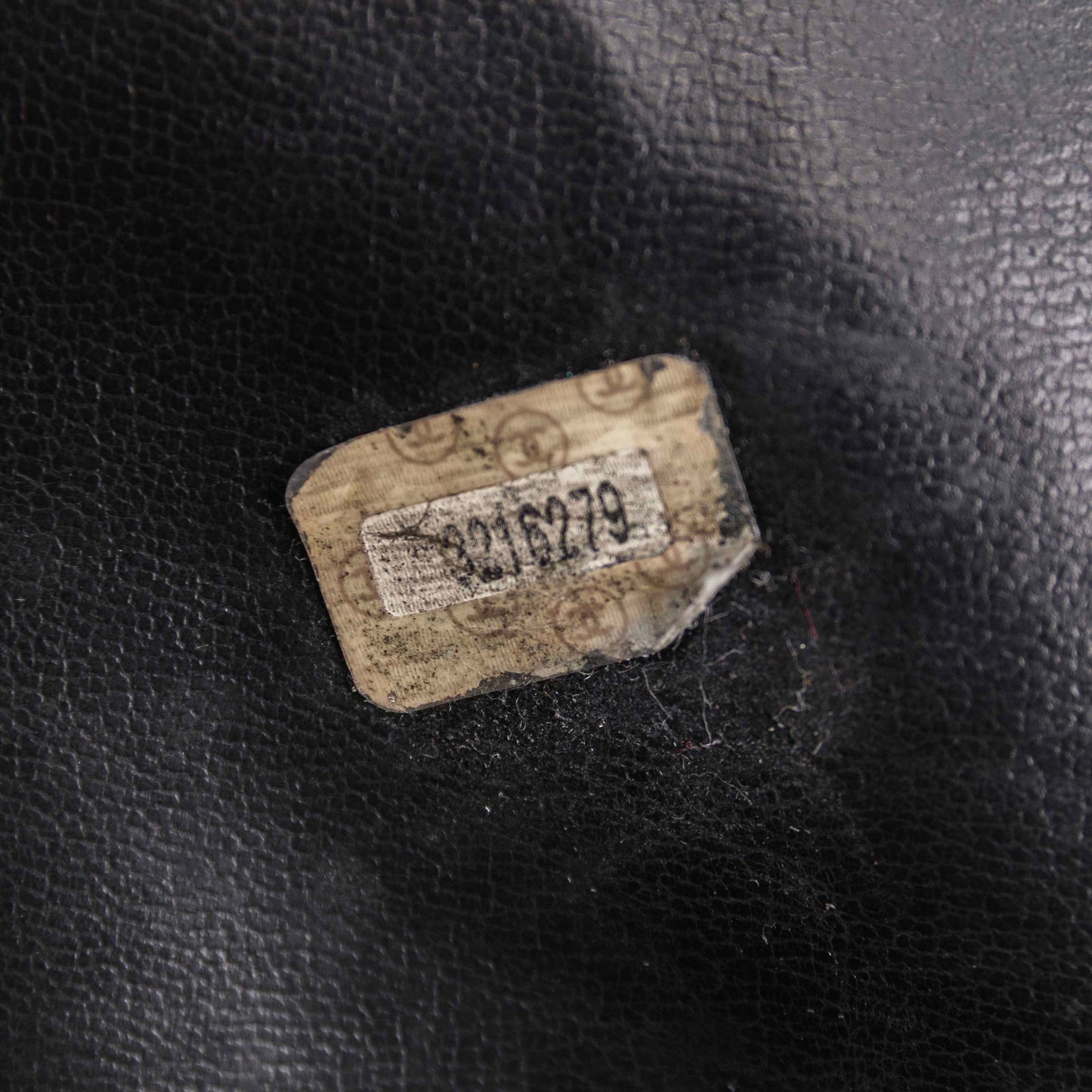 Authentic CHANEL  Lambskin Quilted Tassel Drawstring Backpack Black