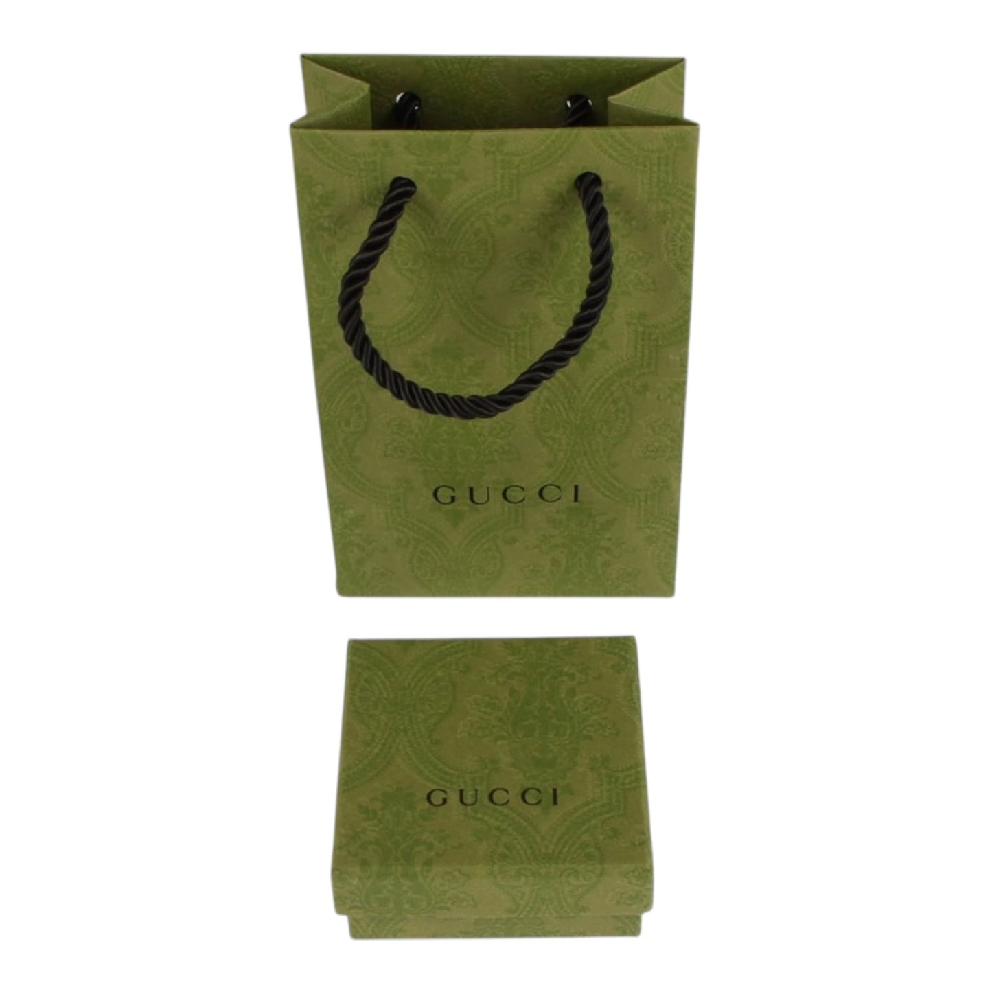 Authentic Gucci Lion Head Motif Crystal Ring In Silver