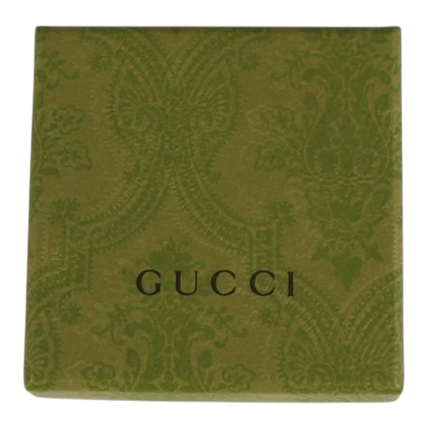 Authentic Gucci Lion Head Motif Crystal Ring In Silver & Black