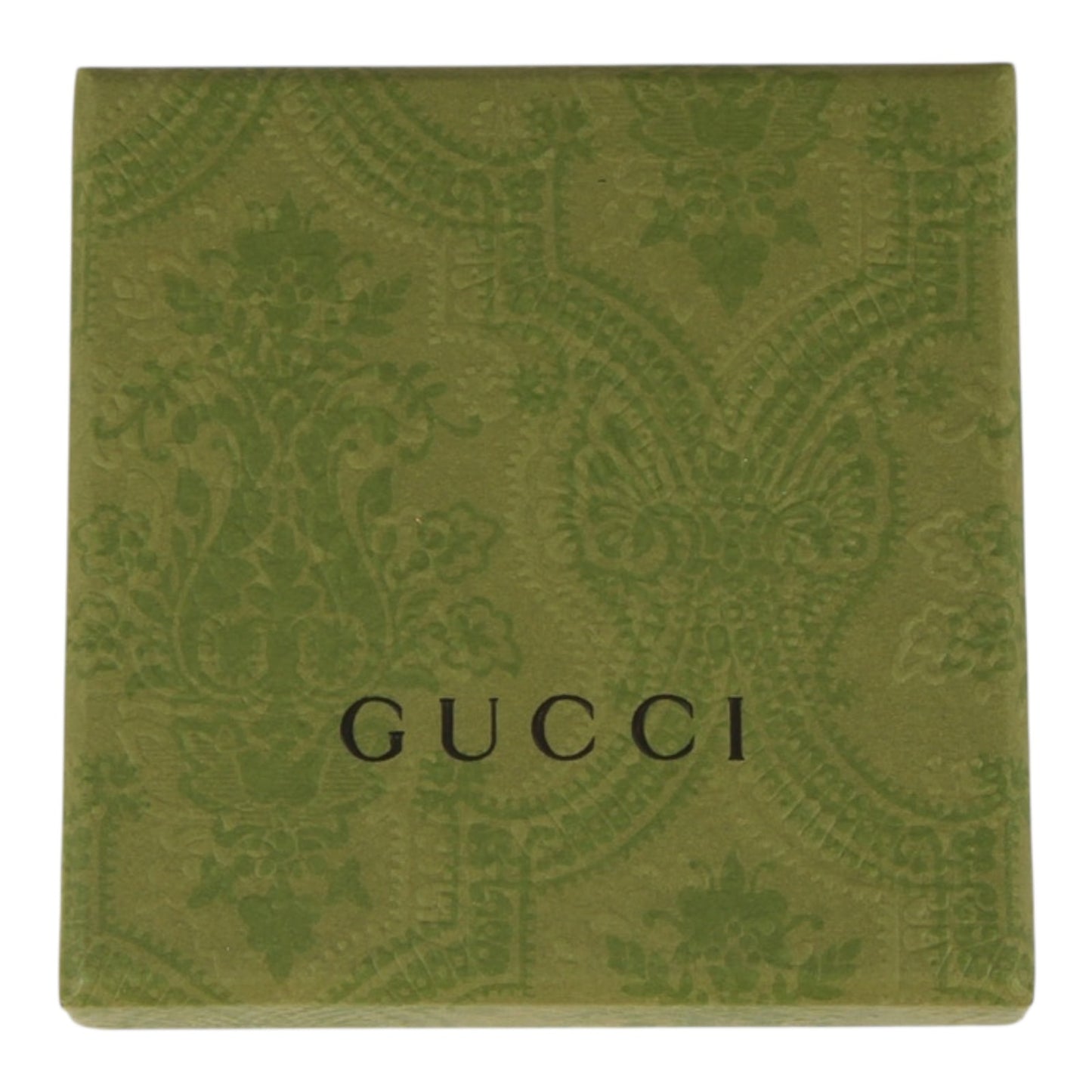 Authentic Gucci Lion Head Motif Crystal Ring In Gold