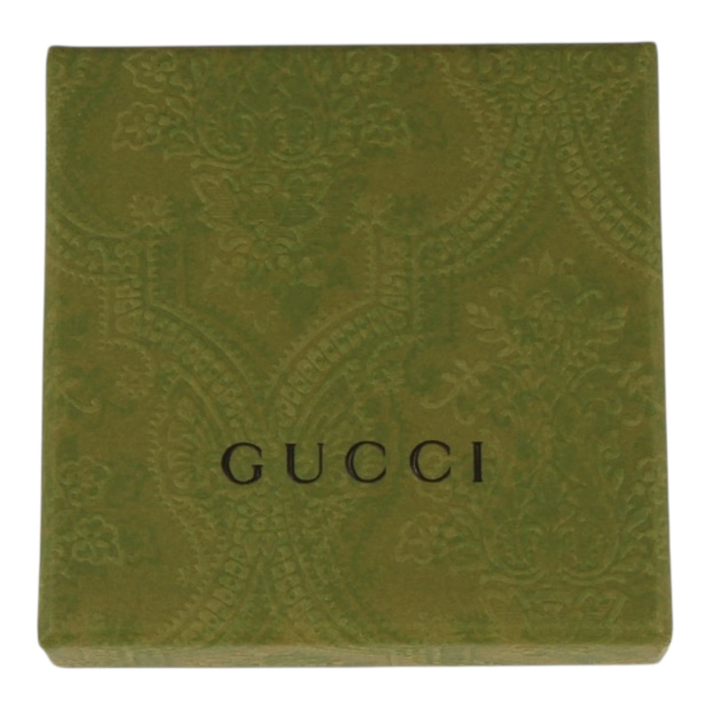 Gucci Lion Head Motif Crystal Ring In Silver & Black