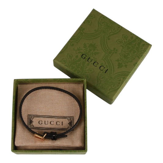Authentic Gucci Leather bracelet with square G