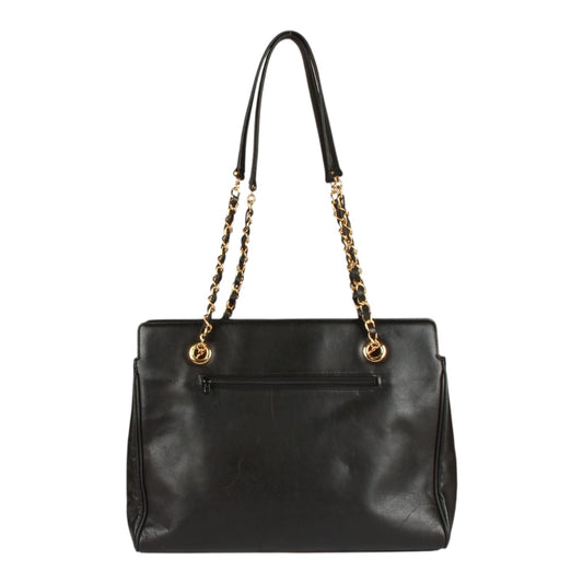 Vintage Moschino heart shape quilted calfskin Gold chain strap purse