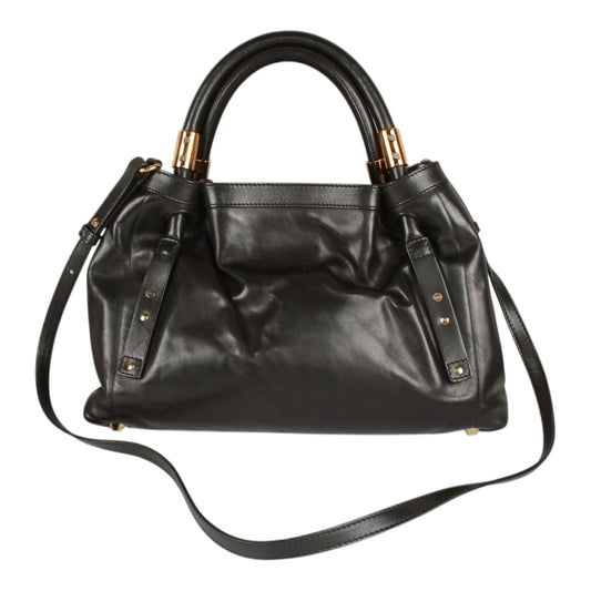 Authentic Chloe Black leather two way bag purse
