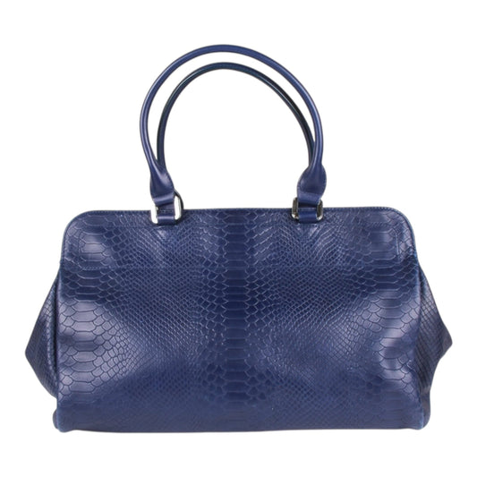 Authentic Longchamp Paris handbag Blue leather