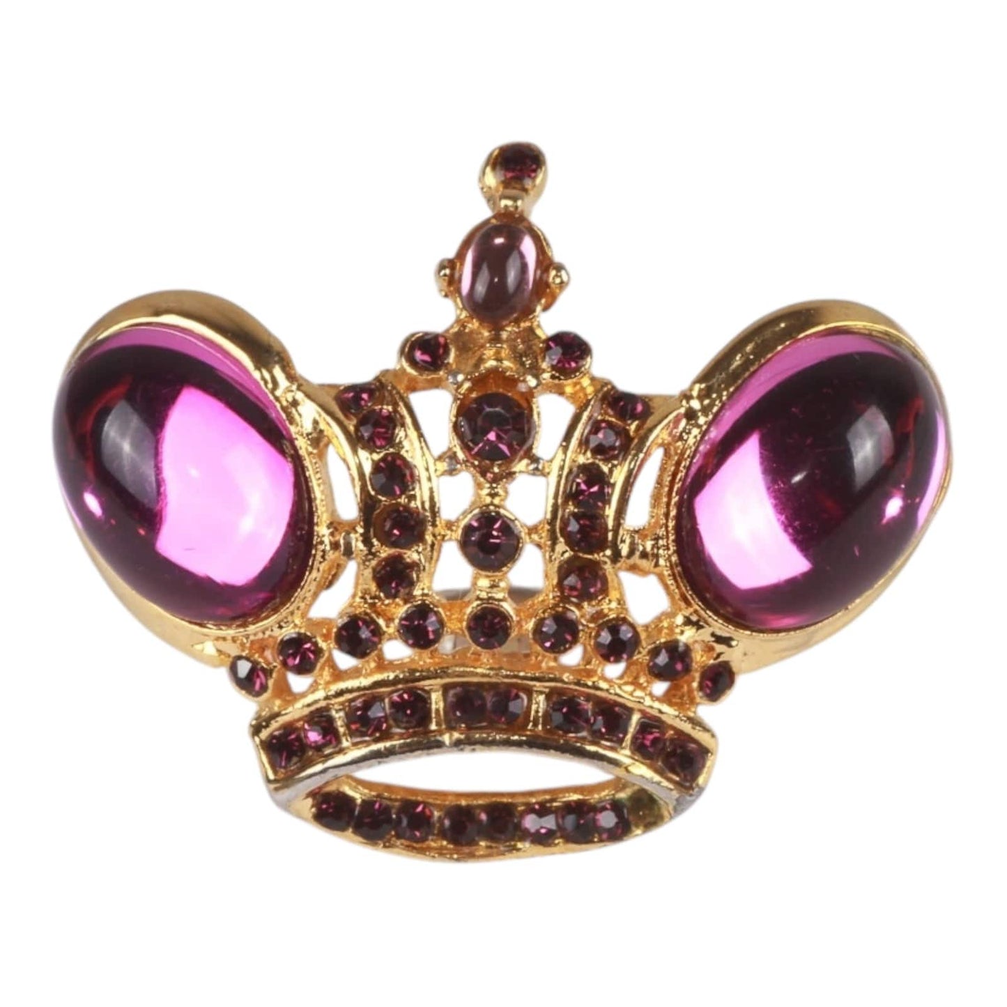 Authentic Gianni Versace crwon face clip on Gold-tone earrings