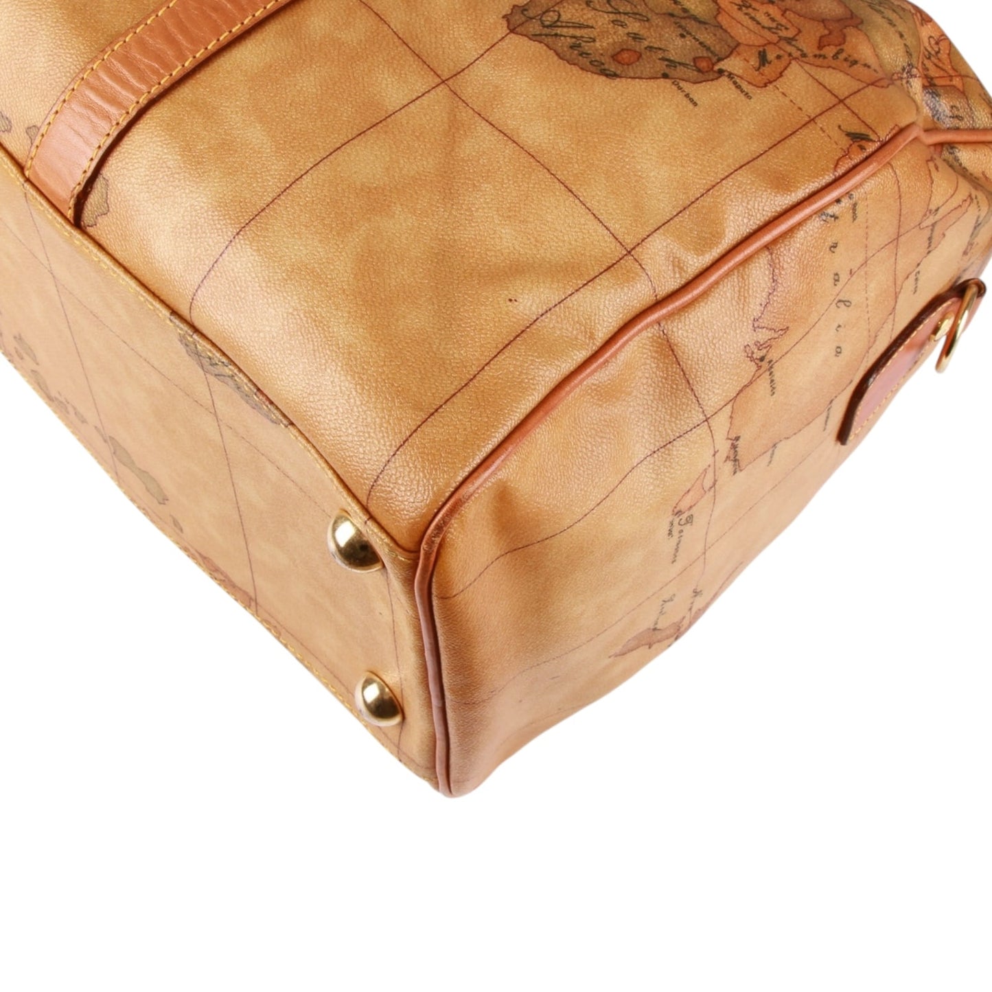 Alviero Martini Classe world map brown Boston bag