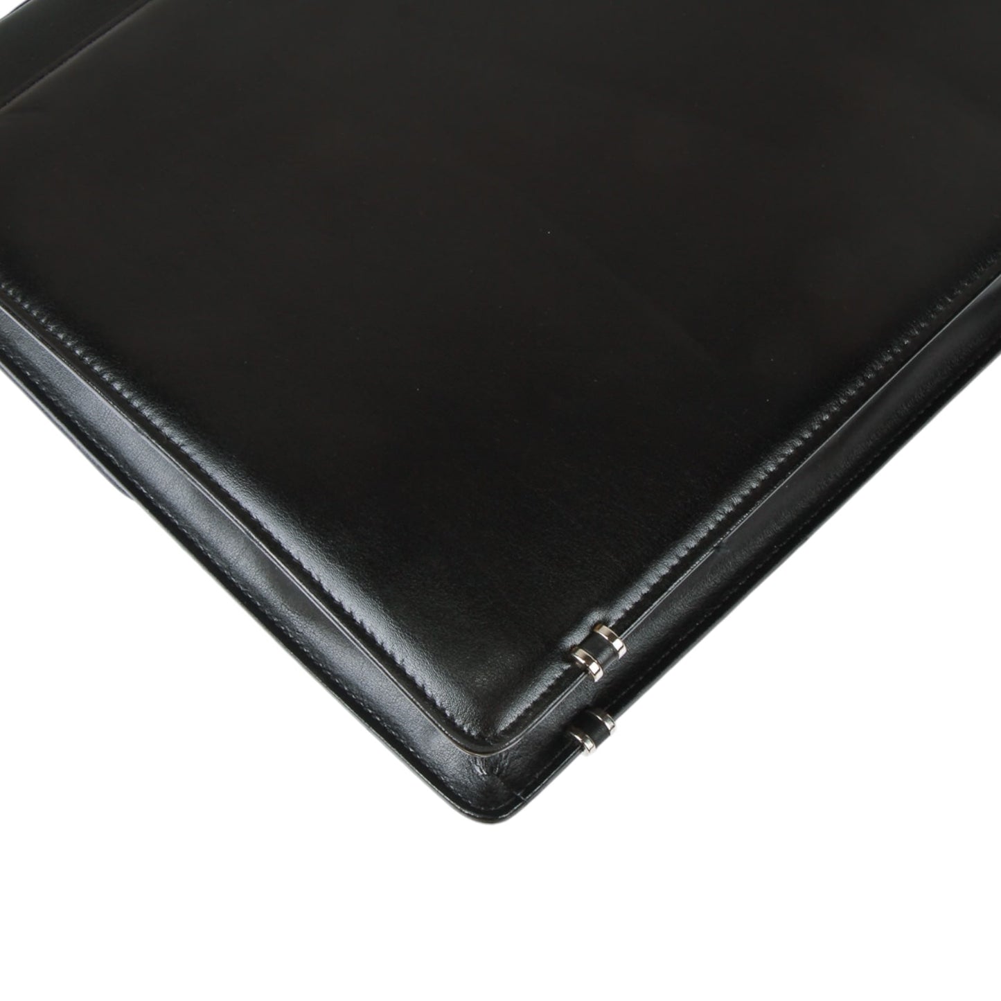 Gianni Versace black leather handbag soft briefcase