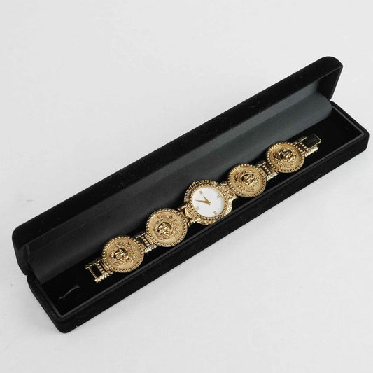Gianni Versace Signature Medusa Gold-Plated Bracelet Watch - Swiss Made