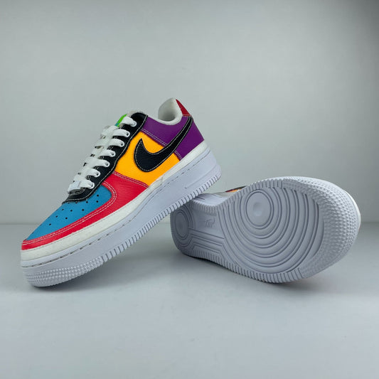 Nike Women's Air Force 1 Low "Tear Here" White/White/Multicolor CJ1650-100