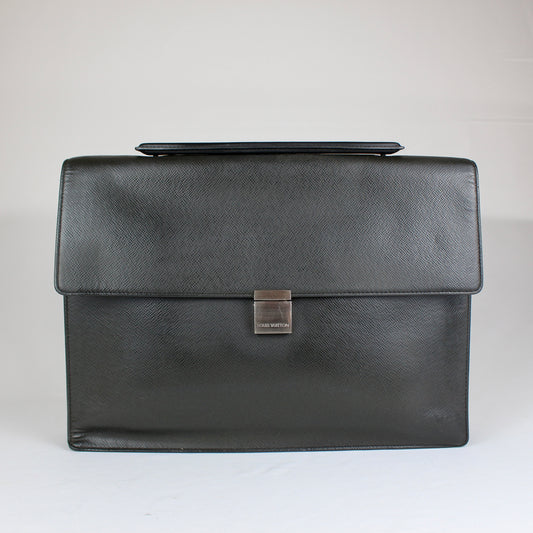 Louis Vuitton Taiga Leather Robusto 1 Briefcase – Black