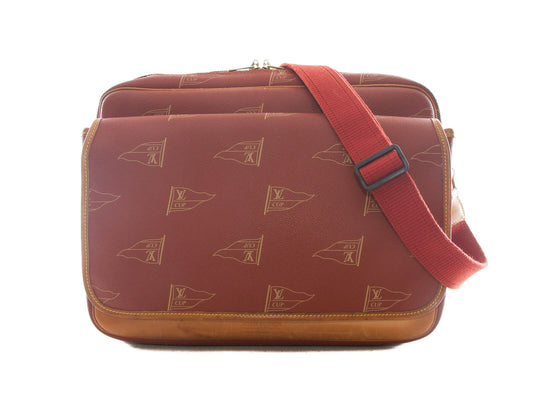 Authentic Louis Vuitton Calvi Red Canvas Messenger Bag