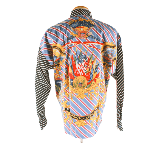 Authentic Vintage Versace Jeans Couture Washington Guards Baroque Infantry Cotto