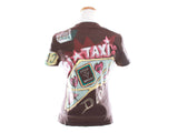 Authentic Christian Dior brown colorful printed taxi T shirt