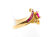 Authentic Ruby/Diamond 18k gold ring Camellia Miki Corporation Japan