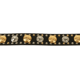 Authentic Gianni Versace Medusa coin and studded leather belt