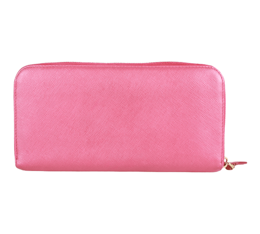 Authentic Prada Saffiano Pink leather wallet