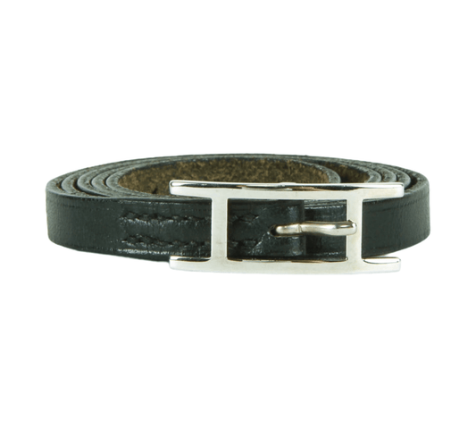 Authentic Hermes black leather belt or bracelet