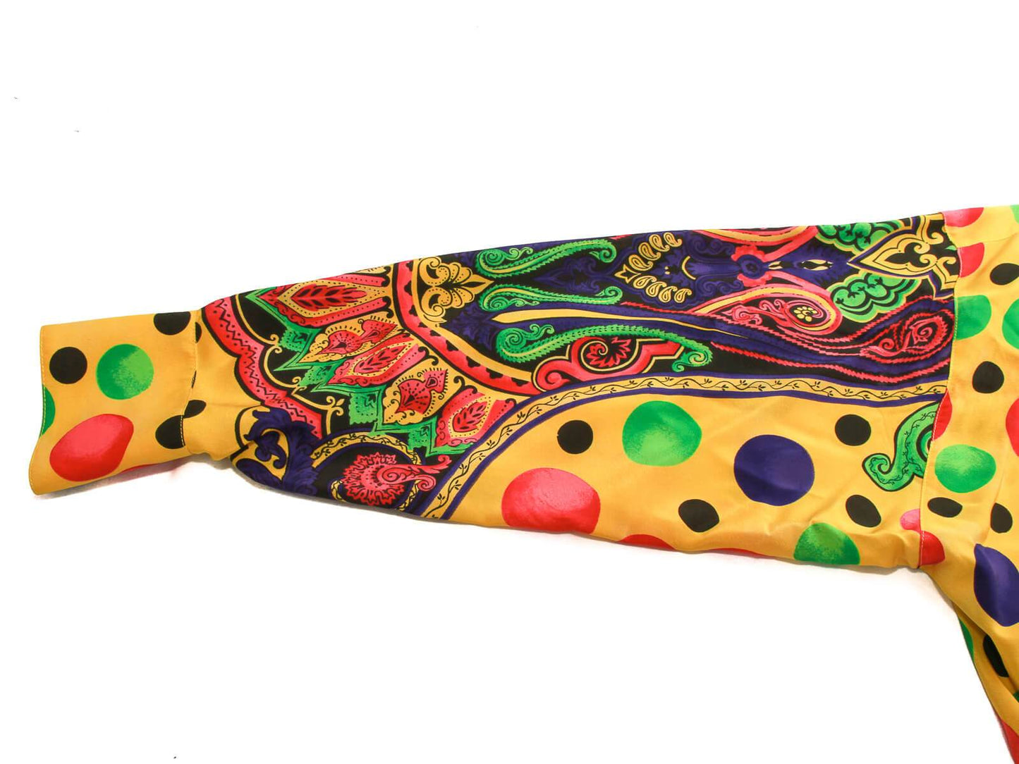 Gianni Versace couture vintage polka dot and barocco silk shirt