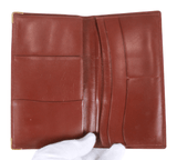 Authentic Must De Cartier Vintage bifold wallet Bordeaux Leather