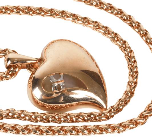 Authentic Courreges Vintage Gold Toned Long Chain Heart shape pendant