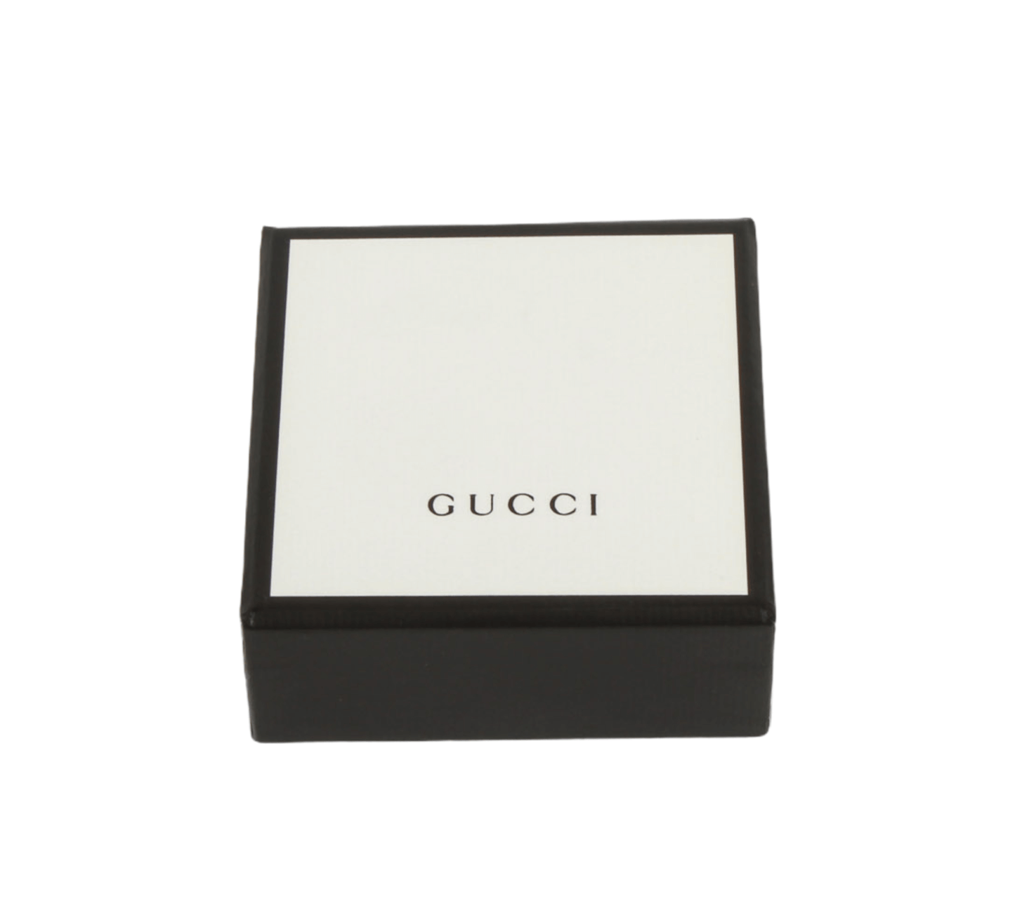 Gucci Anger Forest black enamel eagle head ring AG925 silver