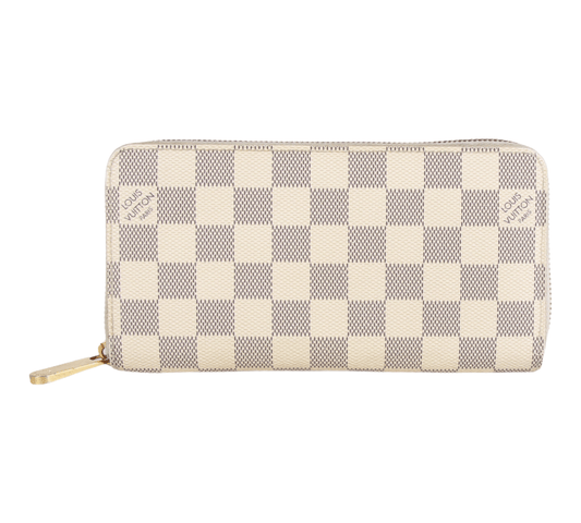 Authentic Louis Vuitton Damier Azur Canvas Zip around Wallet