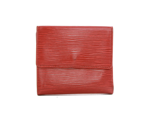 Louis vuitton porte-monnaie billets cartes credit Red Epi wallet