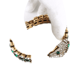 Authentic GUCCI Crystals Snake Bracelet S White Green