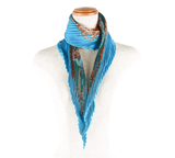Authentic HERMES PARIS - "Grands fonds" pleated sik scarf.